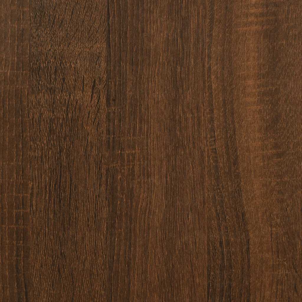 Console Table Brown Oak 75x30.5x75 cm Engineered Wood