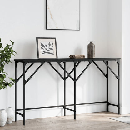 Console Table Black 140x29x75 cm Engineered Wood