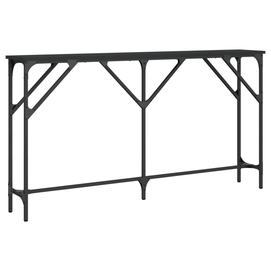 Console Table Black 140x23x75 cm Engineered Wood