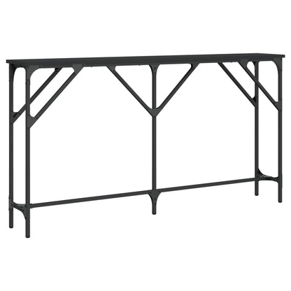 Console Table Black 140x23x75 cm Engineered Wood