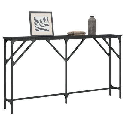 Console Table Black 140x23x75 cm Engineered Wood