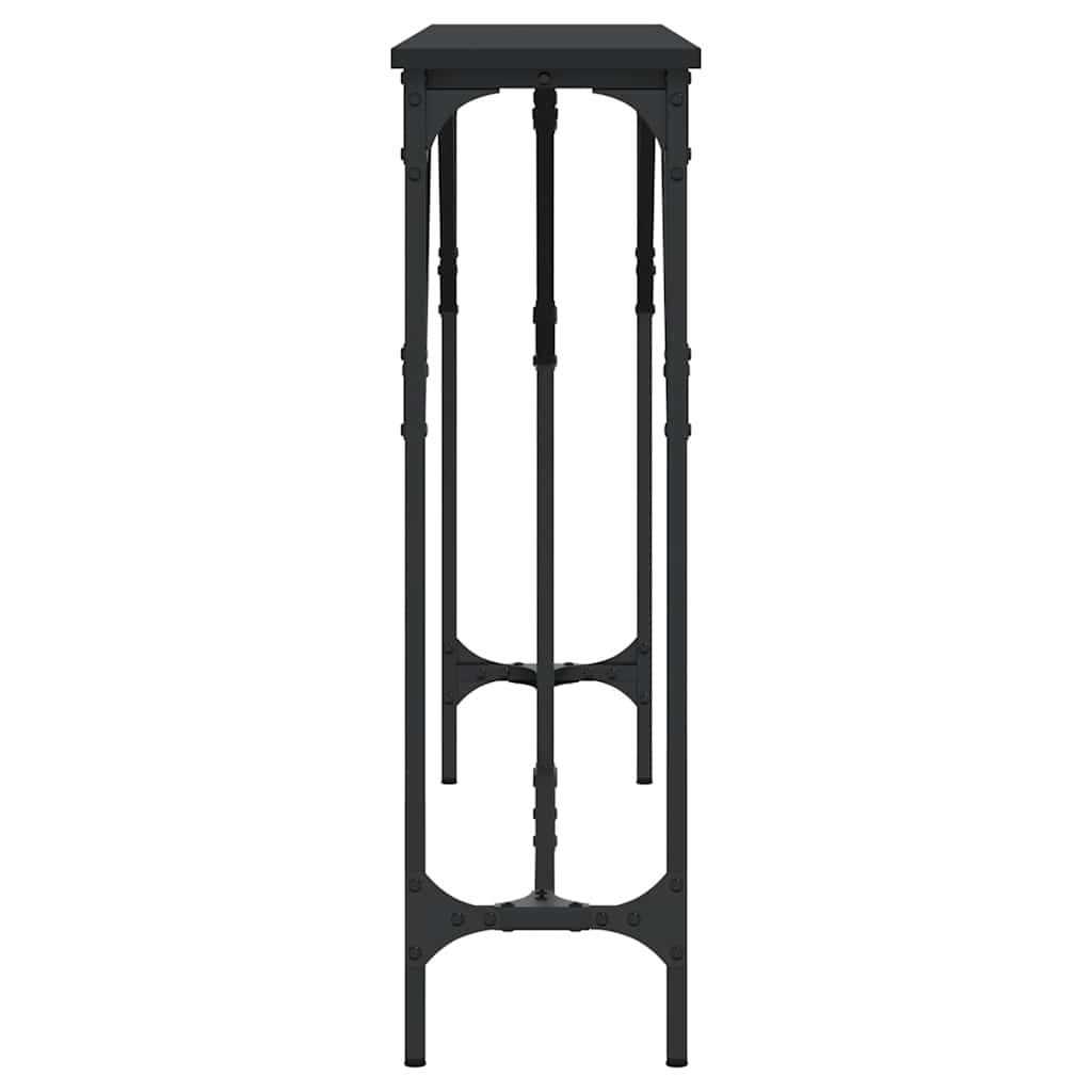 Console Table Black 140x23x75 cm Engineered Wood