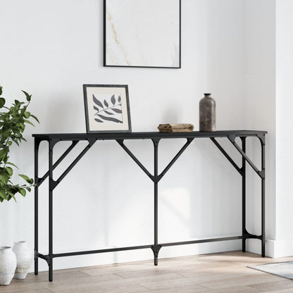 Console Table Black 140x23x75 cm Engineered Wood