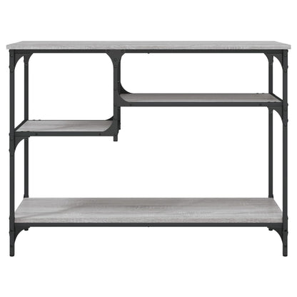 Console Table with Shelves Grey Sonoma 100x35x75 cm