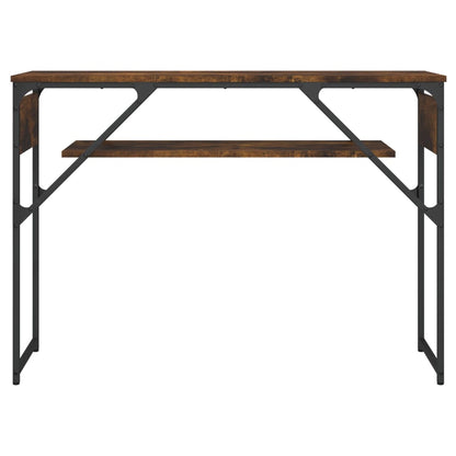 Console Table with Shelf Smoked Oak 105x30x75cm Engineered Wood