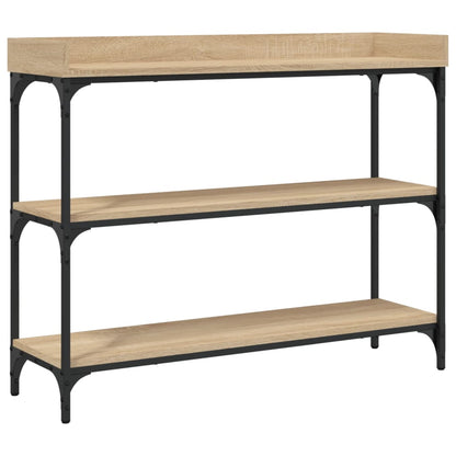 Console Table with Shelves Sonoma Oak 100x30x80 cm