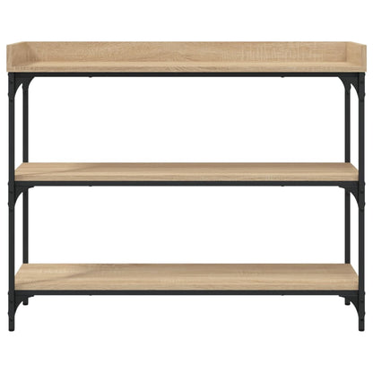 Console Table with Shelves Sonoma Oak 100x30x80 cm