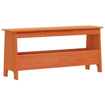 Hall Bench Wax Brown 100x28x45 cm Solid Wood Pine