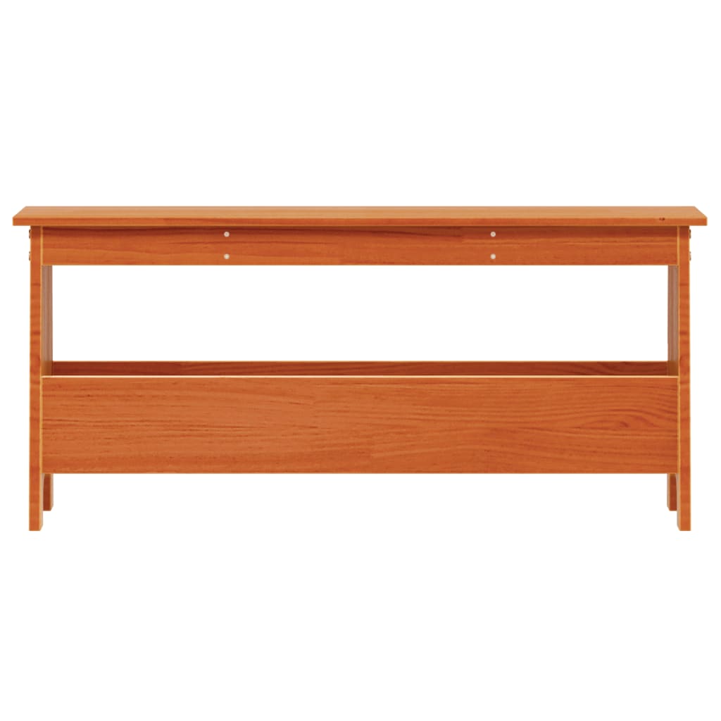 Hall Bench Wax Brown 100x28x45 cm Solid Wood Pine