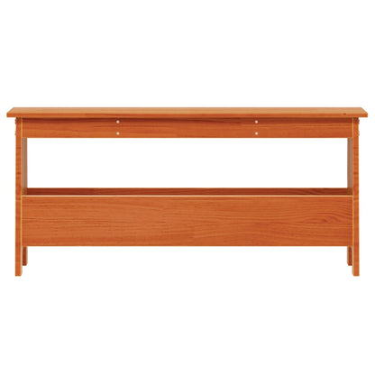 Hall Bench Wax Brown 100x28x45 cm Solid Wood Pine