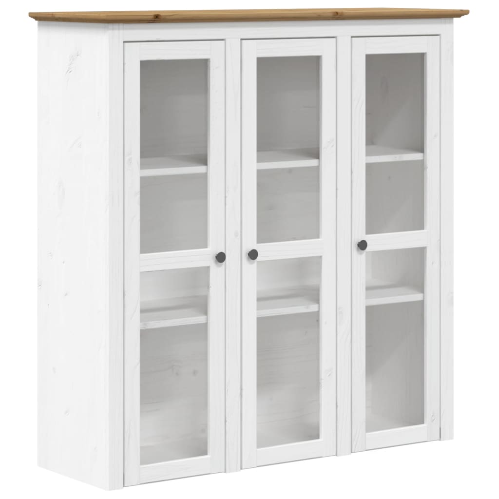 Highborad "BODO" White and Brown 115.5x43x200.5cm Solid Wood Pine