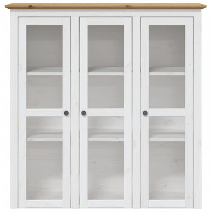 Highborad "BODO" White and Brown 115.5x43x200.5cm Solid Wood Pine