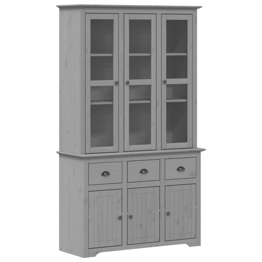 Highborad "BODO" Grey 115.5x43x200.5 cm Solid Wood Pine