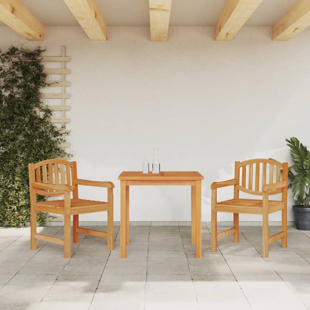 3 Piece Garden Dining Set Solid Wood Teak