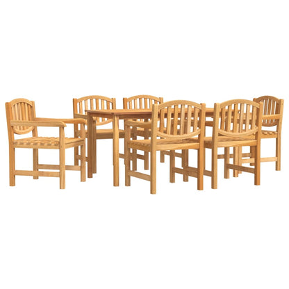 7 Piece Garden Dining Set Solid Wood Teak