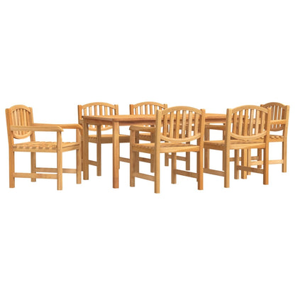 7 Piece Garden Dining Set Solid Wood Teak