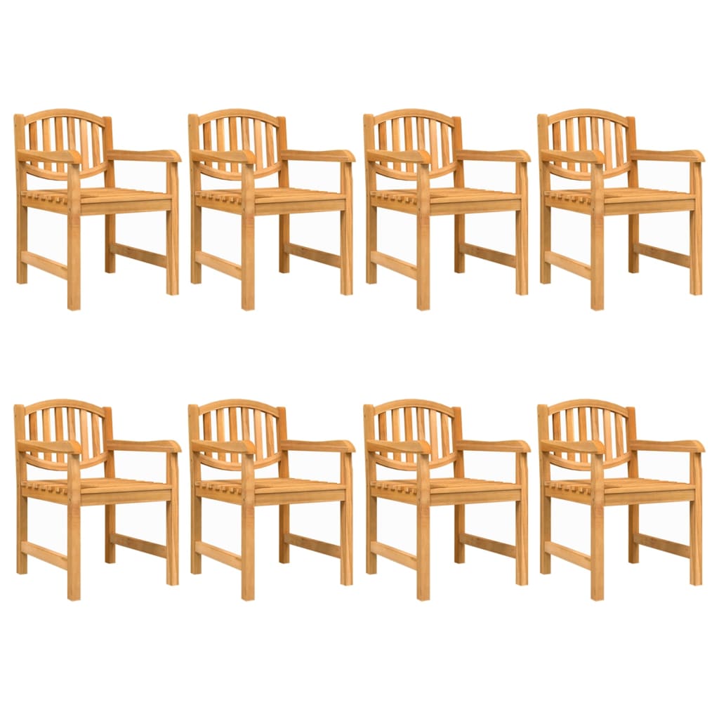 9 Piece Garden Dining Set Solid Wood Teak