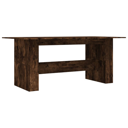 Dining Table Smoked Oak 180x90x76 cm Engineered Wood