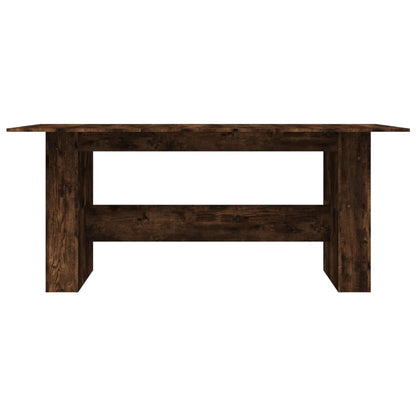 Dining Table Smoked Oak 180x90x76 cm Engineered Wood