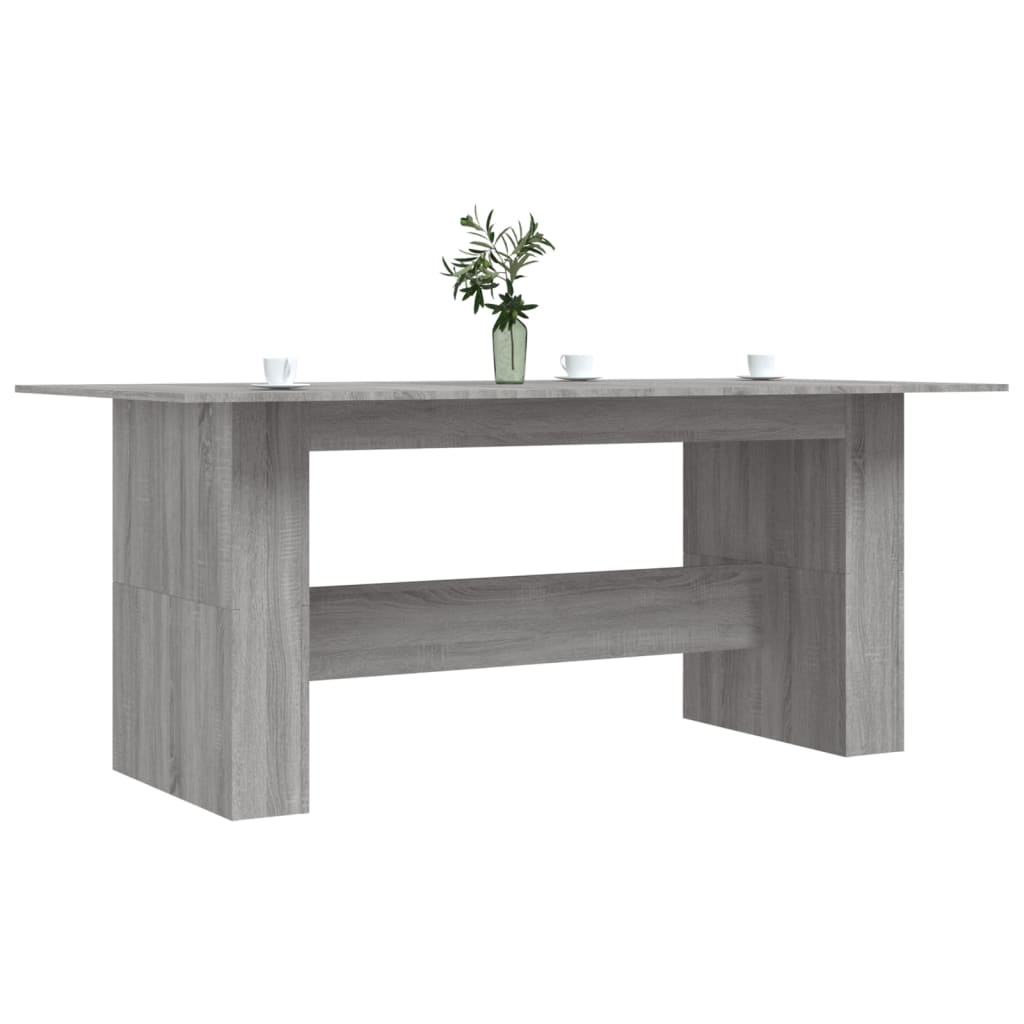 Dining Table Grey Sonoma 180x90x76 cm Engineered Wood