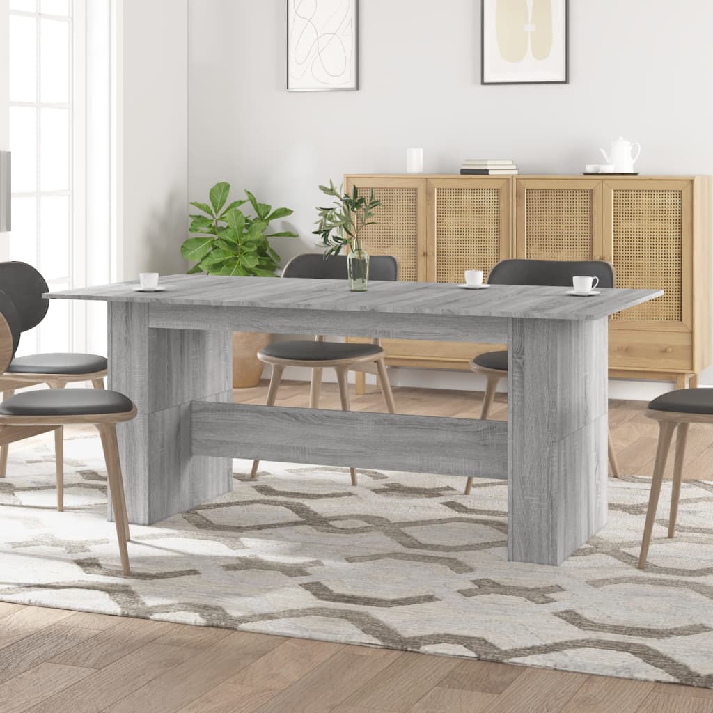 Dining Table Grey Sonoma 180x90x76 cm Engineered Wood