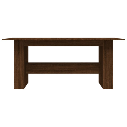 Dining Table Brown Oak 180x90x76 cm Engineered Wood