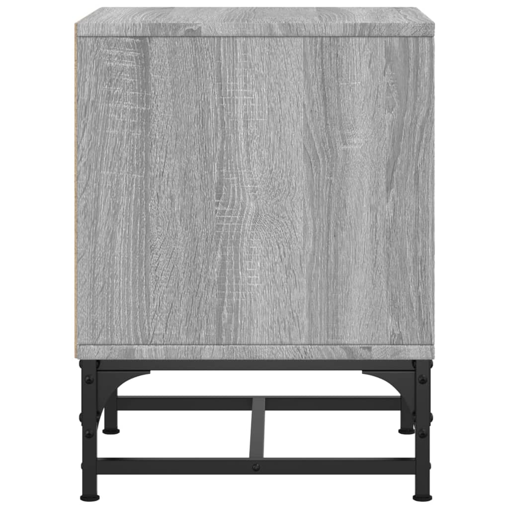 Bedside Cabinets with Glass Doors 2 pcs Grey Sonoma 35x37x50 cm