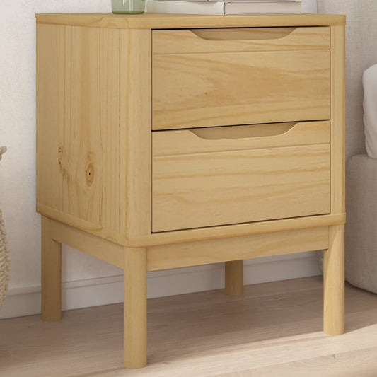 Bedside Cabinet FLORO Wax Brown 45x39x57 cm Solid Wood Pine