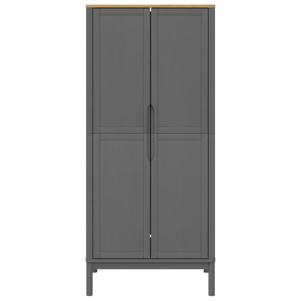 Wardrobe FLORO Grey 77x53x171 cm Solid Wood Pine