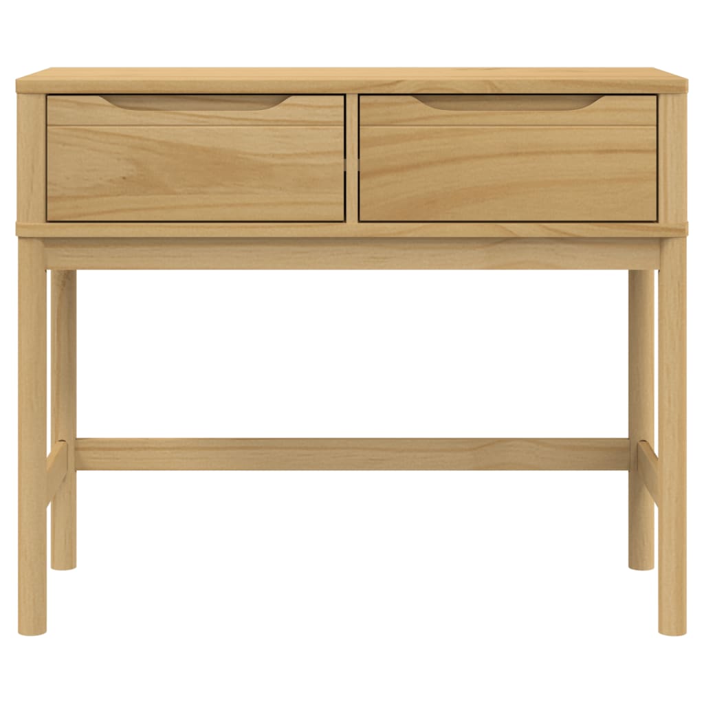 Console Table FLORO Wax Brown 89.5x36.5x73 cm Solid Wood Pine