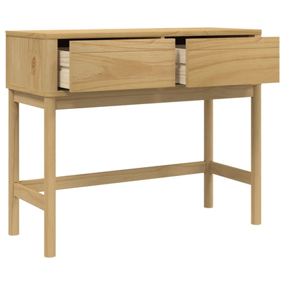 Console Table FLORO Wax Brown 89.5x36.5x73 cm Solid Wood Pine