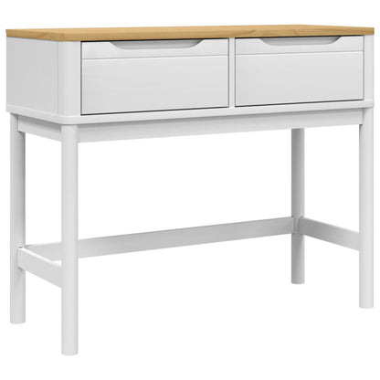 Console Table FLORO White 89.5x36.5x73 cm Solid Wood Pine