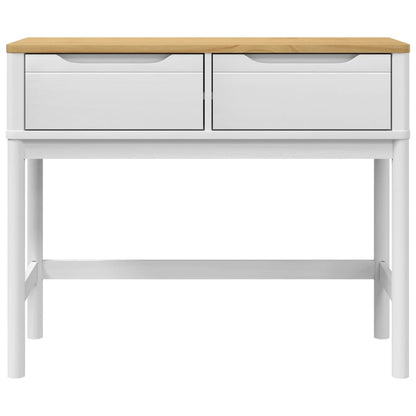 Console Table FLORO White 89.5x36.5x73 cm Solid Wood Pine