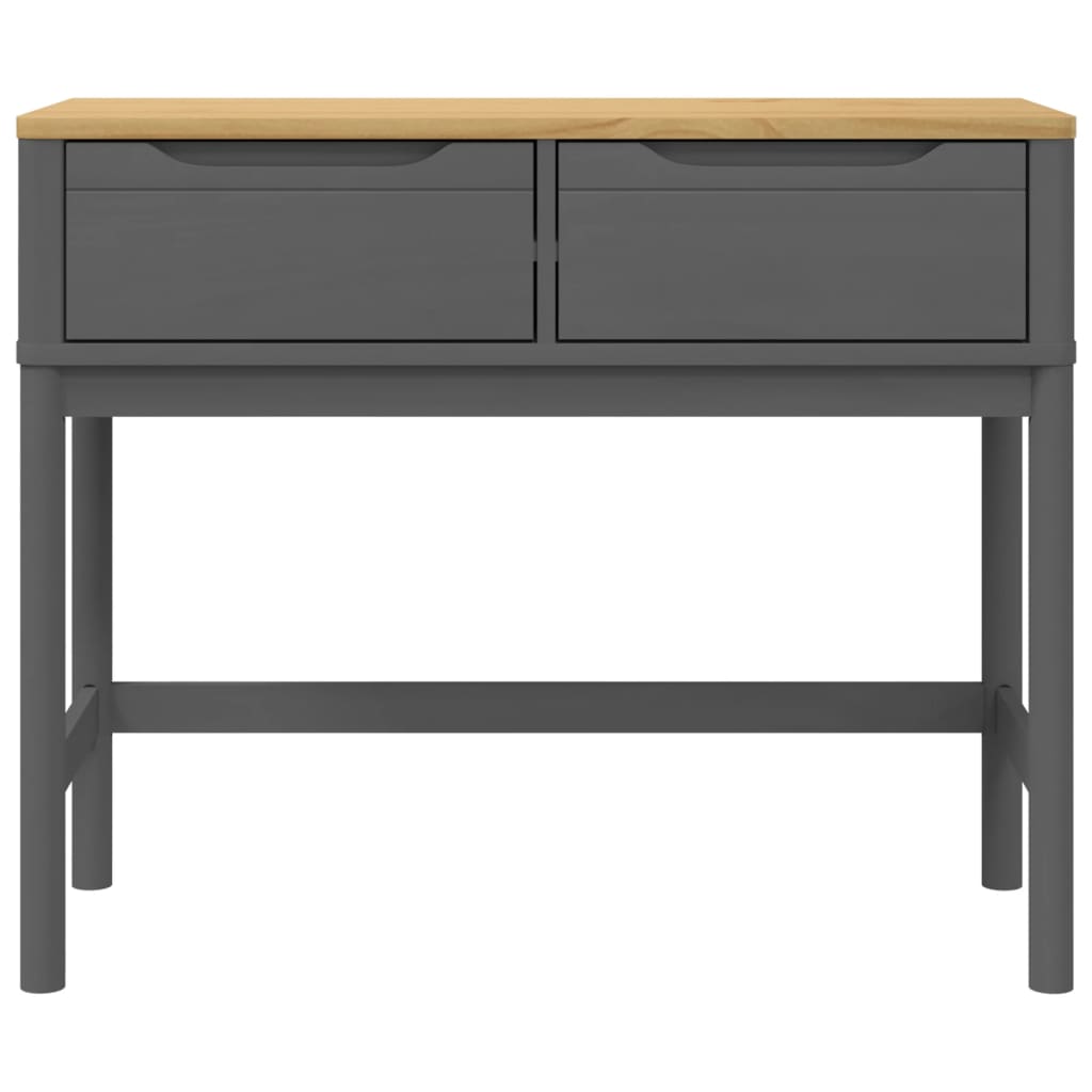 Console Table FLORO Grey 89.5x36.5x73 cm Solid Wood Pine