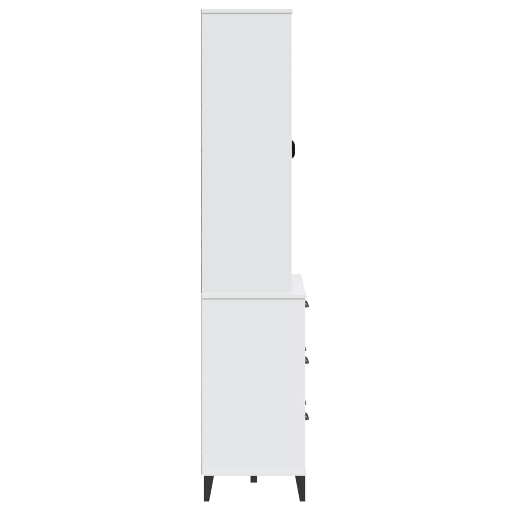 Highboard VIKEN White 80x40x190 cm Solid Wood Pine