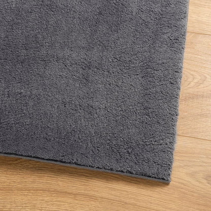 Rug HUARTE Short Pile Soft and Washable Anthracite 240x240 cm