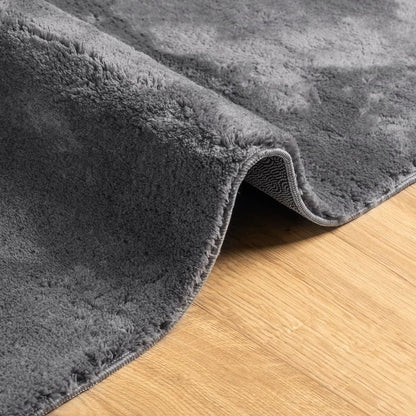 Rug HUARTE Short Pile Soft and Washable Anthracite 240x340 cm