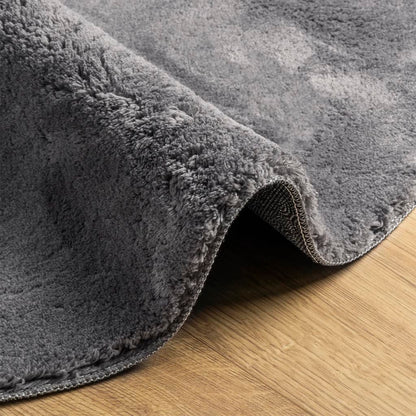 Rug HUARTE Short Pile Soft and Washable Anthracite Ø 80 cm