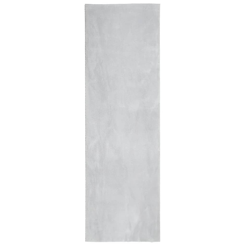 Rug HUARTE Short Pile Soft and Washable Grey 80x250 cm