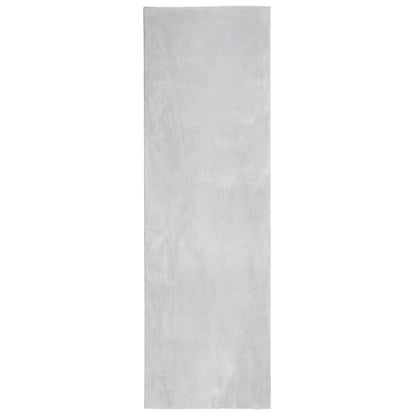 Rug HUARTE Short Pile Soft and Washable Grey 80x250 cm