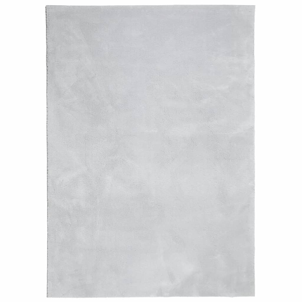 Rug HUARTE Short Pile Soft and Washable Grey 140x200 cm