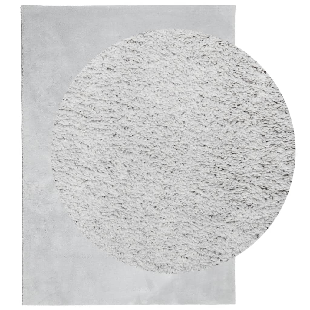 Rug HUARTE Short Pile Soft and Washable Grey 140x200 cm