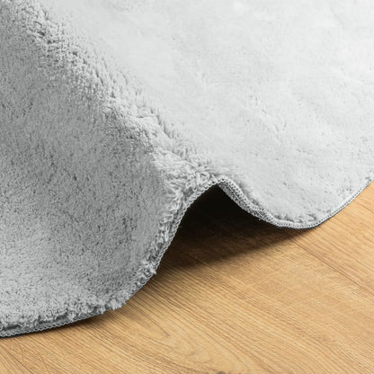 Rug HUARTE Short Pile Soft and Washable Grey Ø 100 cm