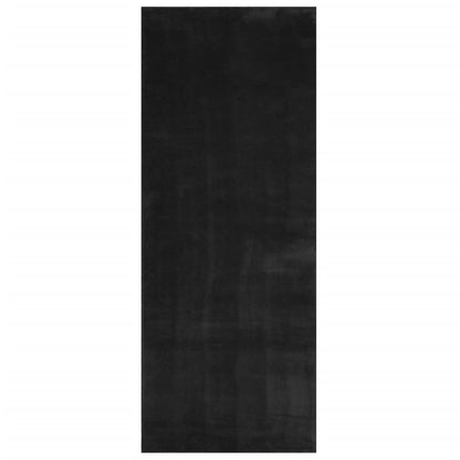 Rug HUARTE Short Pile Soft and Washable Black 80x200 cm