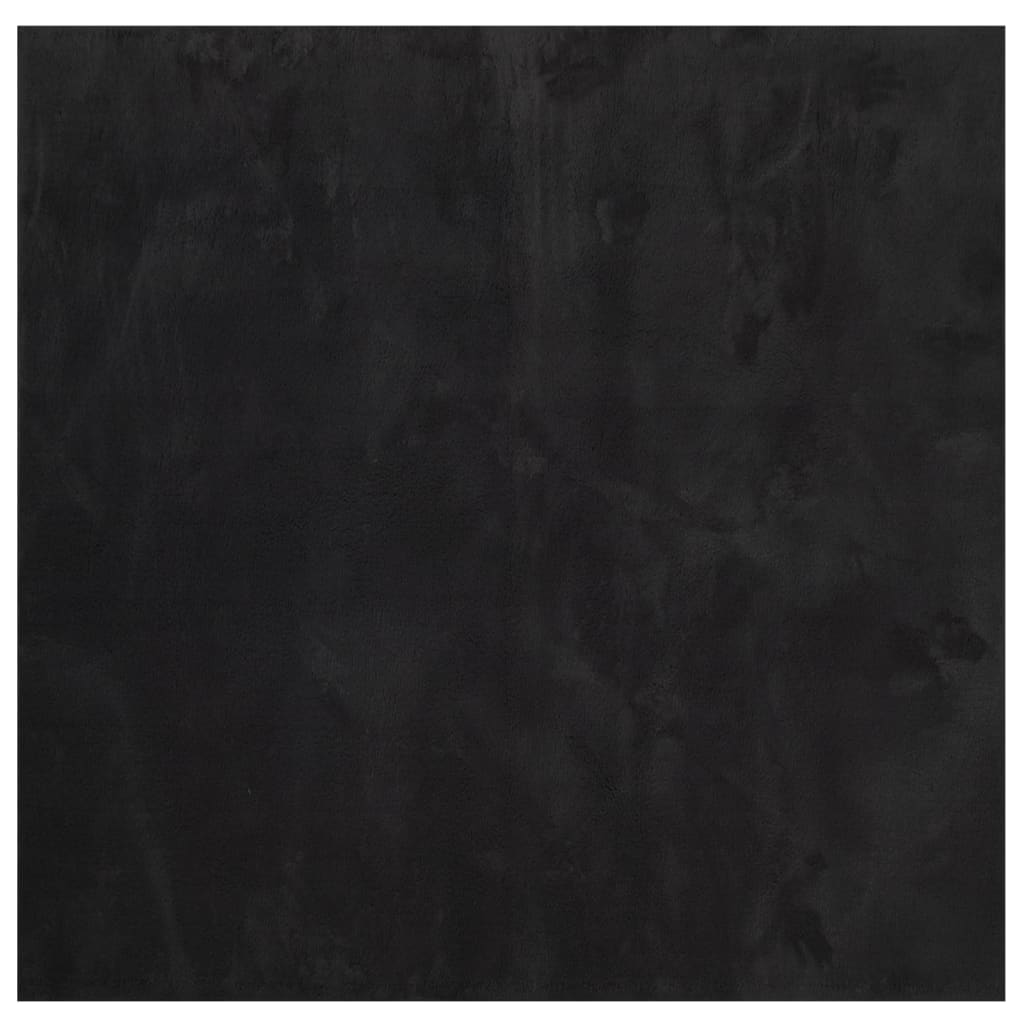 Rug HUARTE Short Pile Soft and Washable Black 240x240 cm