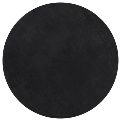 Rug HUARTE Short Pile Soft and Washable Black Ø 120 cm