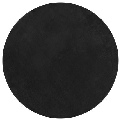 Rug HUARTE Short Pile Soft and Washable Black Ø 160 cm