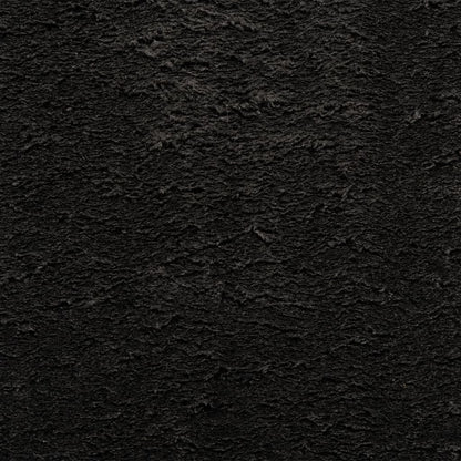 Rug HUARTE Short Pile Soft and Washable Black Ø 200 cm