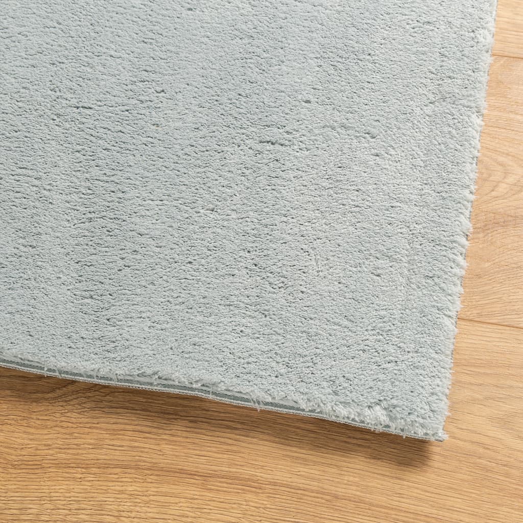 Rug HUARTE Short Pile Soft and Washable Blue 120x120 cm