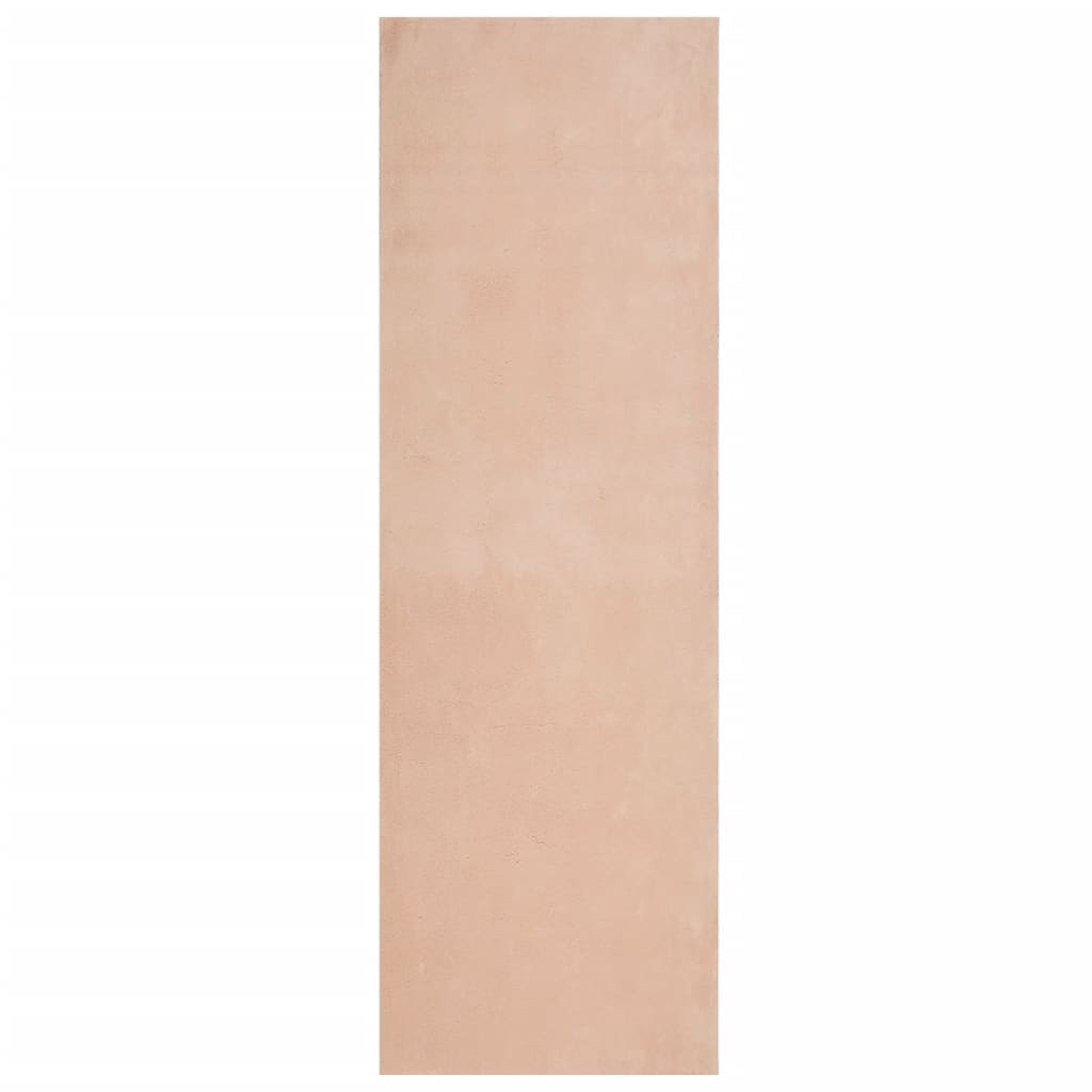 Rug HUARTE Short Pile Soft and Washable Blush 80x250 cm